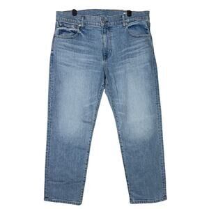 AYR The Stance Straight Leg Hi Rise Stretch Cropped Jean 32 Blue Loose Control